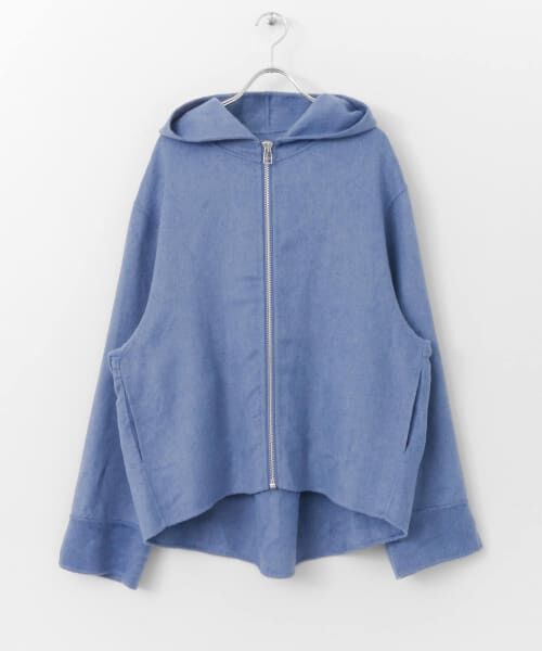 ＊＊KBF / ケービーエフ その他アウター | フードWIDEショートコート∴（L/BLUE）