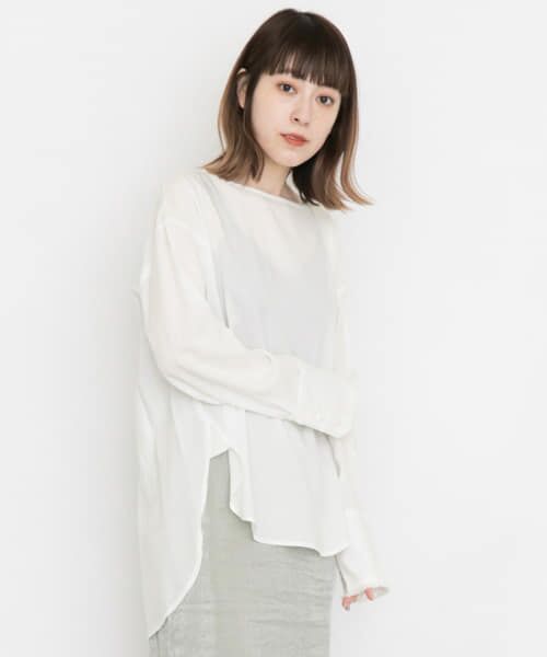 ＊＊KBF / ケービーエフ シャツ・ブラウス | ロングカフスシャツ∴（WHITE）