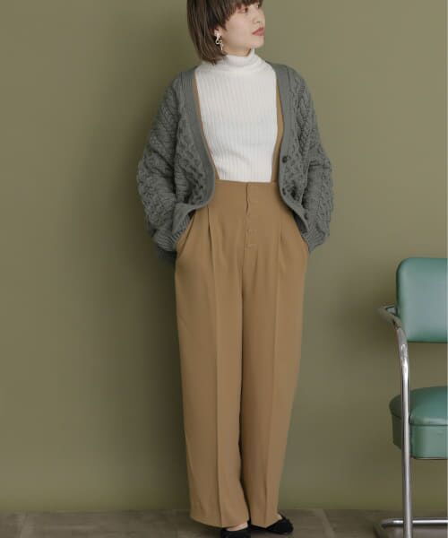 ＊＊KBF / ケービーエフ その他パンツ | フロントボタンサスペンダー付きパンツ（BEIGE）