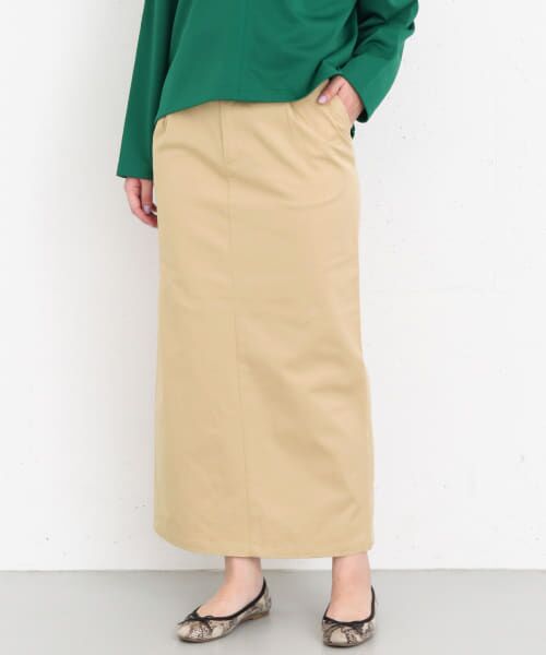 ＊＊KBF / ケービーエフ スカート | チノロングタイトスカート（BEIGE）