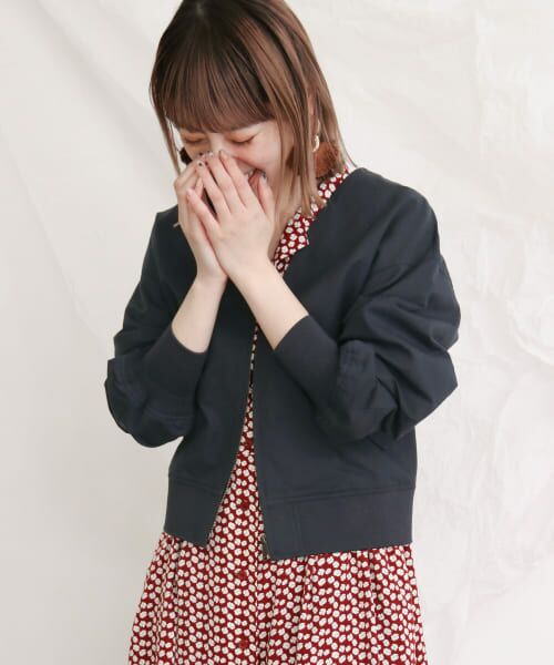 ＊＊KBF / ケービーエフ ブルゾン | Vネックブルゾン∴（NAVY）