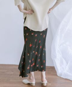 フラワーイレヘムバイアススカート∴