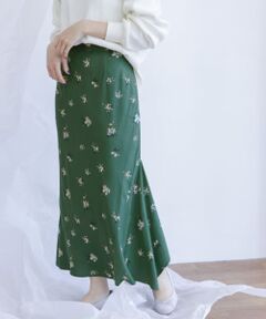フラワーイレヘムバイアススカート∴