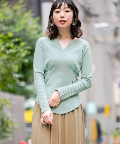 ＊＊KBF / ケービーエフ Tシャツ | KBF+　ウエストタックリブプルオーバー∴（GREEN）