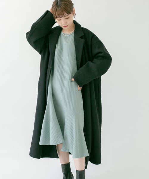 ＊＊KBF / ケービーエフ ワンピース | ガーゼペプラムワンピース（BLUE GREEN）