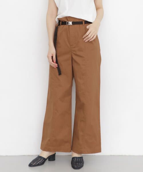 ＊＊KBF / ケービーエフ その他パンツ | 細ガチャベルト付きパンツ∴（BROWN）