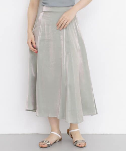 ＊＊KBF / ケービーエフ スカート | メタリックフレアスカート∴（MINT）