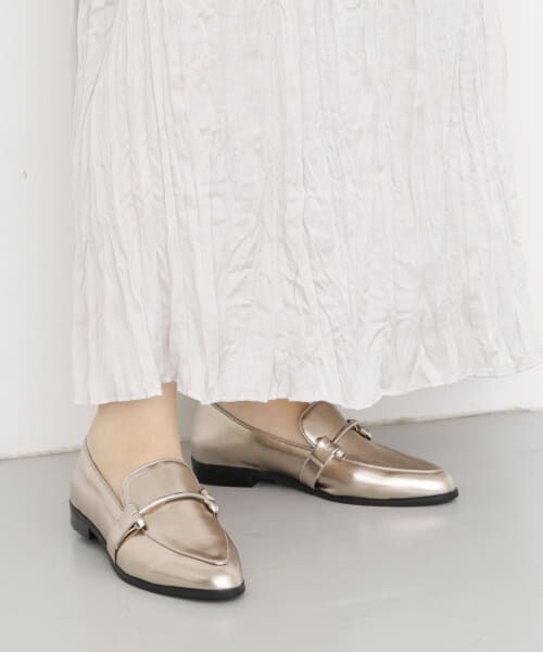 ＊＊KBF / ケービーエフ ビジネス・ドレスシューズ | メタリックローファー∴（CHAMPAGNE）
