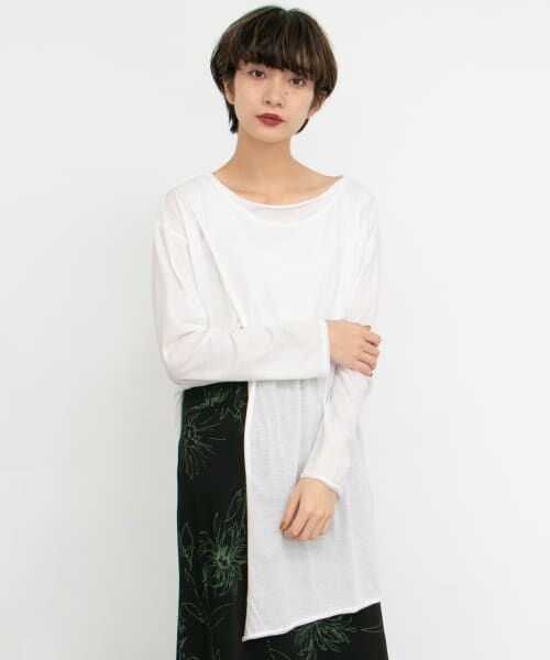 ＊＊KBF / ケービーエフ Tシャツ | ラップロングカットソー∴（WHITE）