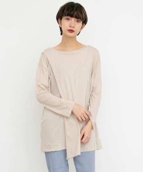 ＊＊KBF / ケービーエフ Tシャツ | ラップロングカットソー∴（BEIGE）