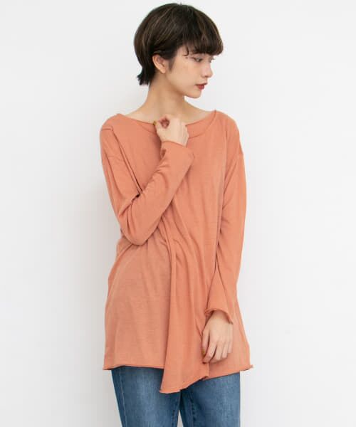 ＊＊KBF / ケービーエフ Tシャツ | ラップロングカットソー∴（PEACH）