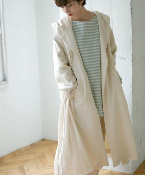 ＊＊KBF / ケービーエフ その他アウター | レイヤードフーディーコート（IVORY）