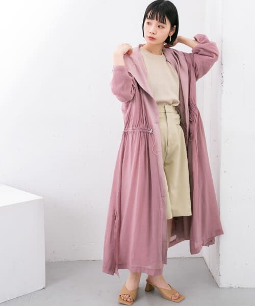 ＊＊KBF / ケービーエフ その他アウター | レイヤードフーディーコート（PINK）