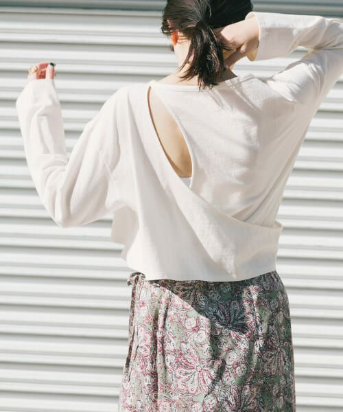 ＊＊KBF / ケービーエフ Tシャツ | KBF+　アシメレイヤードカットアウトロングTシャツ∴（OFF）