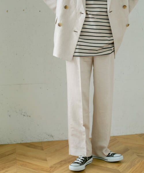 ＊＊KBF / ケービーエフ その他パンツ | ヘリンボンストレートパンツ∴（IVORY）
