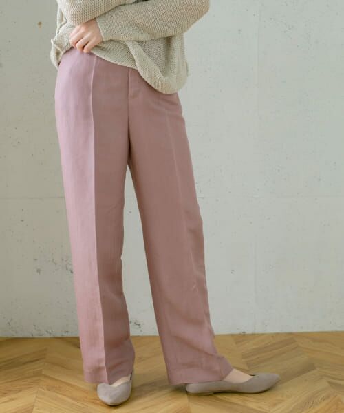 ＊＊KBF / ケービーエフ その他パンツ | ヘリンボンストレートパンツ∴（PURPLE）