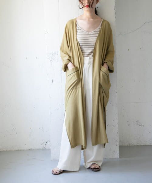 ＊＊KBF / ケービーエフ その他アウター | カラーパイピングガウン∴（KHAKI）