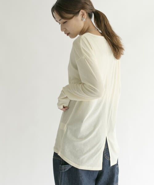 ＊＊KBF / ケービーエフ Tシャツ | バックスリットロングTシャツ（OFF）