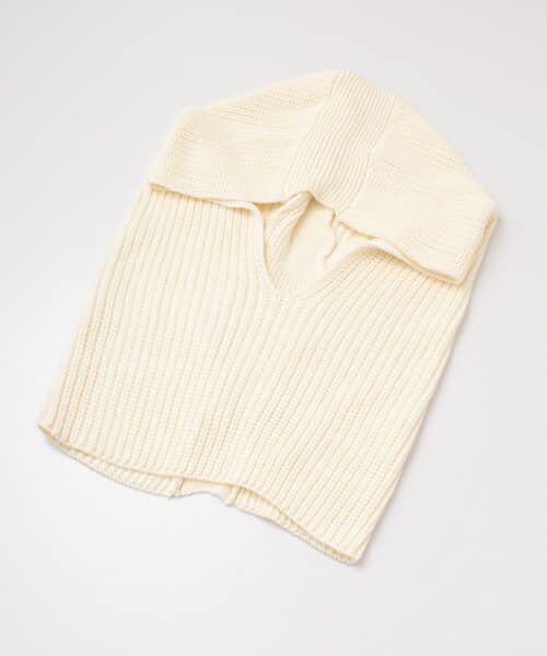 ＊＊KBF / ケービーエフ ニットキャップ | ニットフード∴（WHITE）