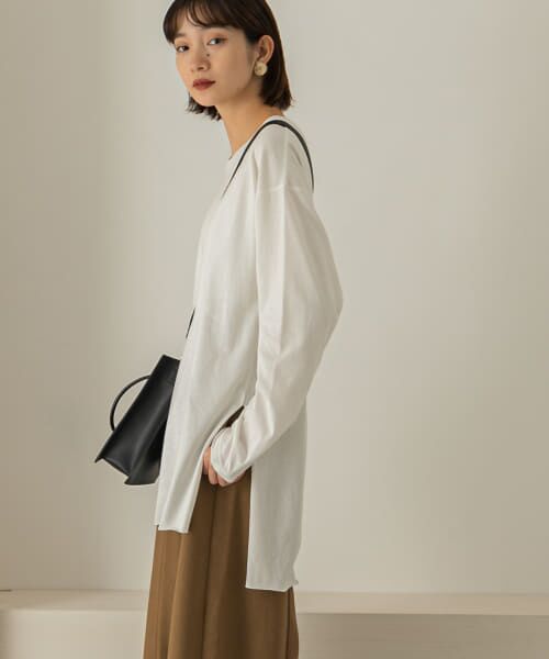 ＊＊KBF / ケービーエフ Tシャツ | バックヘンリーオーバーサイズTシャツ（OFF）