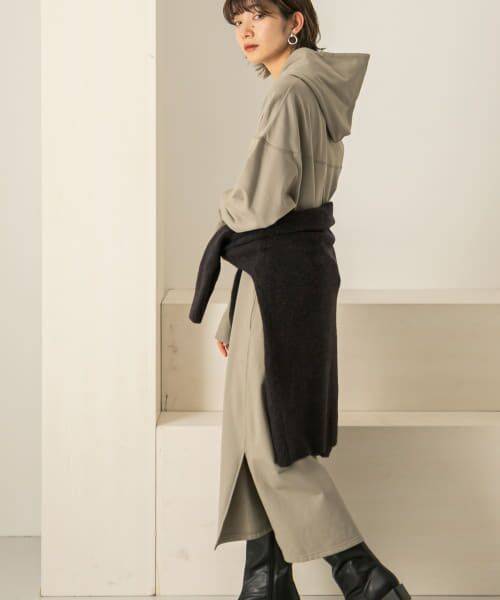 ＊＊KBF / ケービーエフ ワンピース | カットフーディーワンピース（KHAKI）