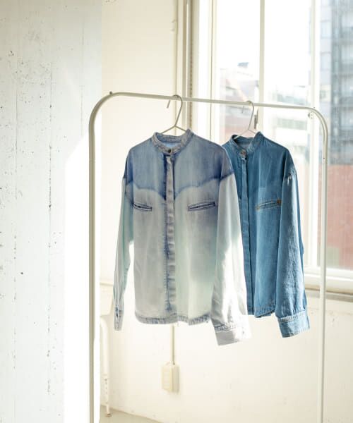 ＊＊KBF / ケービーエフ シャツ・ブラウス | ウエスタンヨークデニムトップス（HI BLEACH）