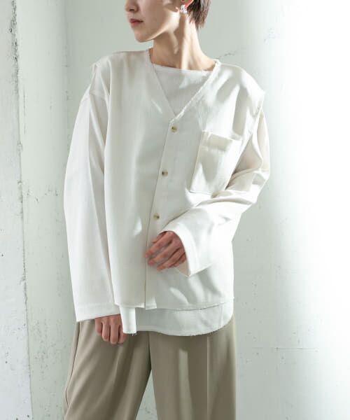 ＊＊KBF / ケービーエフ シャツ・ブラウス | カットオフベストSETトップス（OFF）