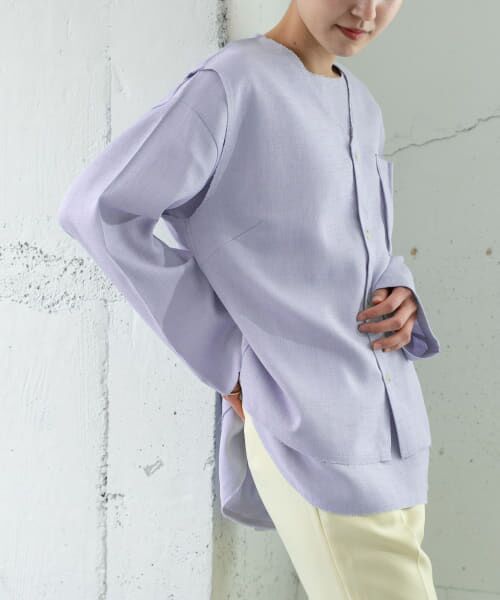 ＊＊KBF / ケービーエフ シャツ・ブラウス | カットオフベストSETトップス（IRIS GRAY）