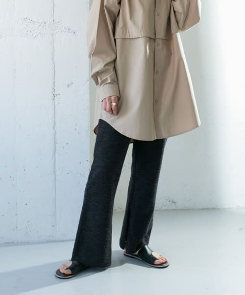 ＊＊KBF / ケービーエフ その他パンツ | カットツイードフレアパンツ（BLACK）