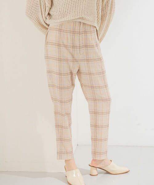 ＊＊KBF / ケービーエフ その他パンツ | シアーチェックパンツ（BEIGE×CCL）