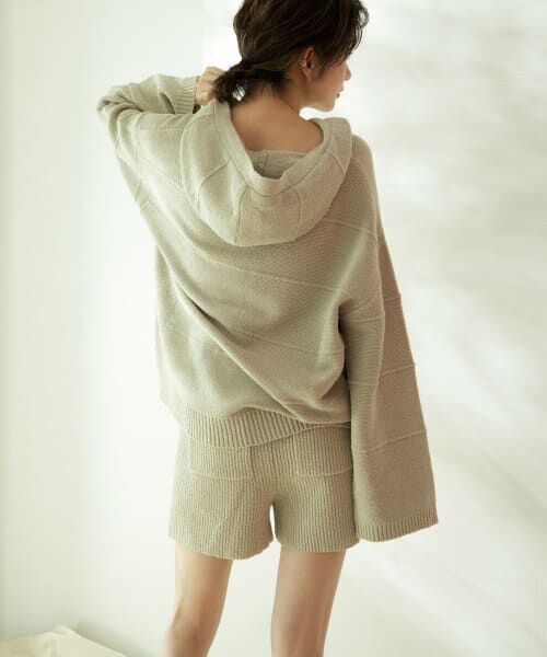 ＊＊KBF / ケービーエフ パーカー | カールヤーンニットフーディー（STRAW）