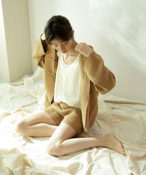 juemi ニットショートパンツ カーキ Contrast Knit Shorts – JUEMI