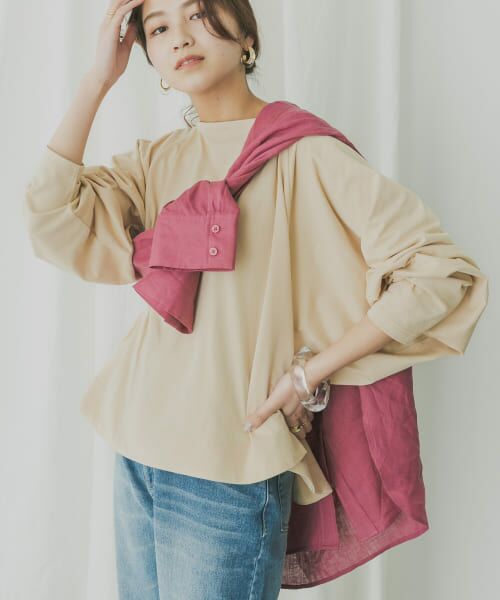 ＊＊KBF / ケービーエフ Tシャツ | KBF+　テントラインボリュームプルオーバー（BEIGE）