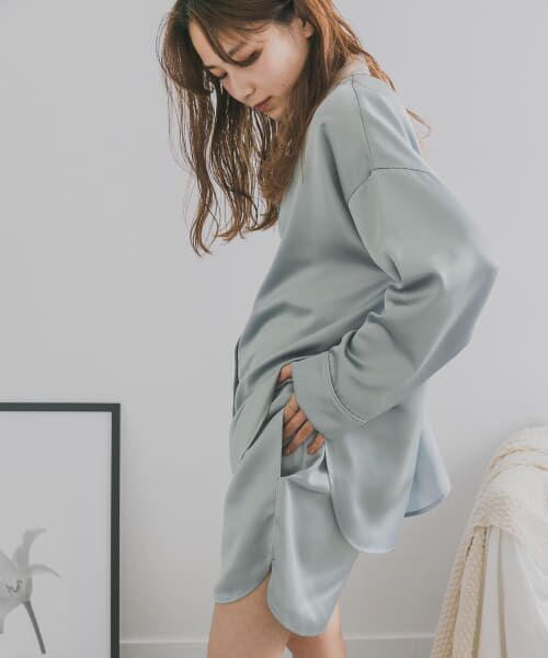 ＊＊KBF / ケービーエフ ショート・ハーフ・半端丈パンツ | KBF+　パイピングサテンショートパンツ（SAX）