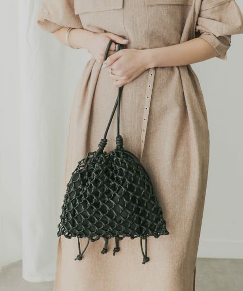 ＊＊KBF / ケービーエフ ショルダーバッグ | KBF+　メッシュ巾着BAG（BLACK）