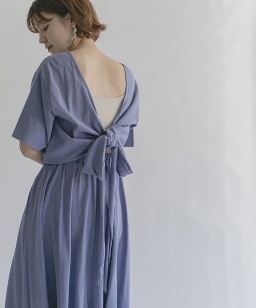 ＊＊KBF / ケービーエフ ワンピース | バックオープンカットワンピース（BLUE GRAY）
