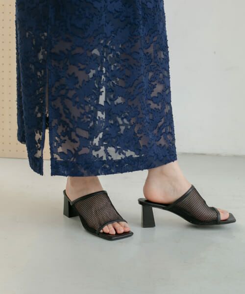 ＊＊KBF / ケービーエフ サンダル | メッシュミュール（BLACK）