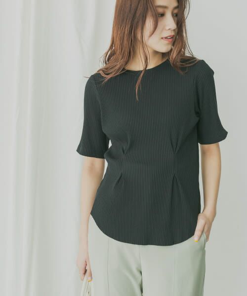 ＊＊KBF / ケービーエフ Tシャツ | KBF+　ウエストマークリブカットソー（BLACK）