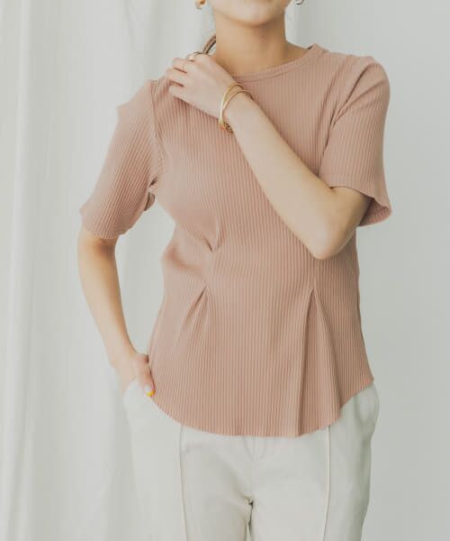 ＊＊KBF / ケービーエフ Tシャツ | KBF+　ウエストマークリブカットソー（CORAL）