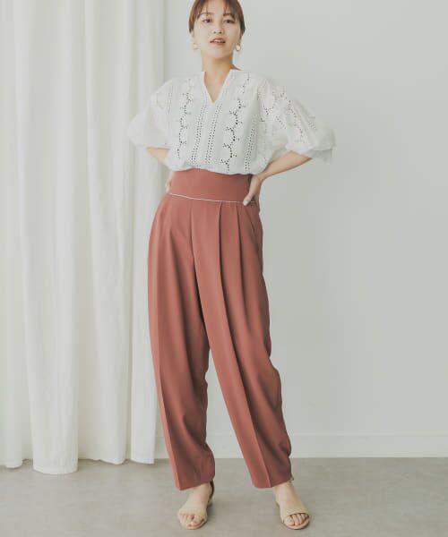 ＊＊KBF / ケービーエフ その他パンツ | KBF+　コクーンラインパンツ（RED BROWN）