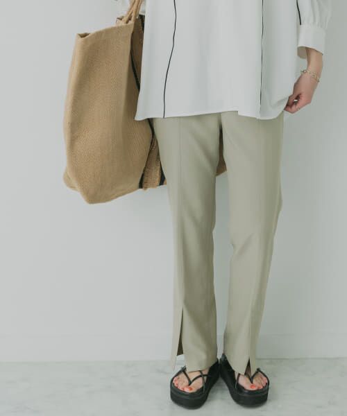 ＊＊KBF / ケービーエフ その他パンツ | KBF+　スリットスリムパンツ（L.GREEN）