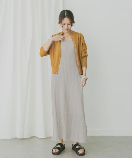 ＊＊KBF / ケービーエフ ワンピース | KBF+　ニットキャミワンピース（GRAY）