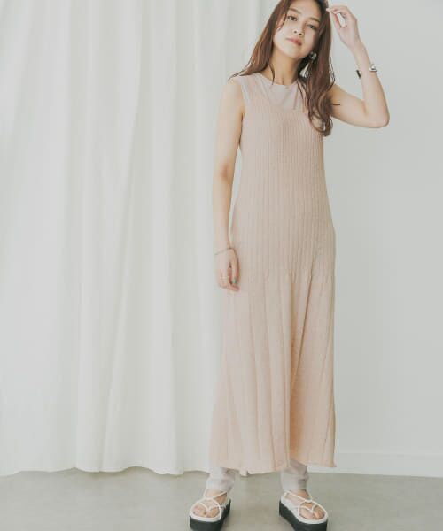 ＊＊KBF / ケービーエフ ワンピース | KBF+　ニットキャミワンピース（BEIGE）