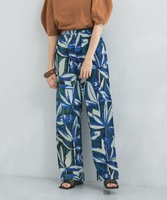 ボタニカルプリントイージーパンツ