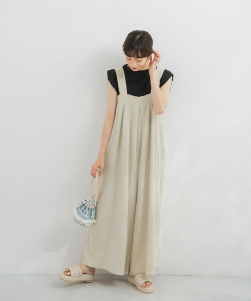 セール】 ワイドタックサロペット （サロペット・オールインワン