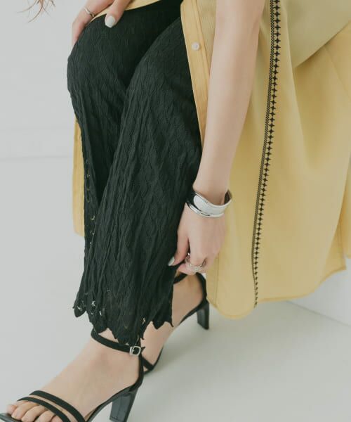 ＊＊KBF / ケービーエフ その他パンツ | KBF+　パターンレースパンツ（BLACK）