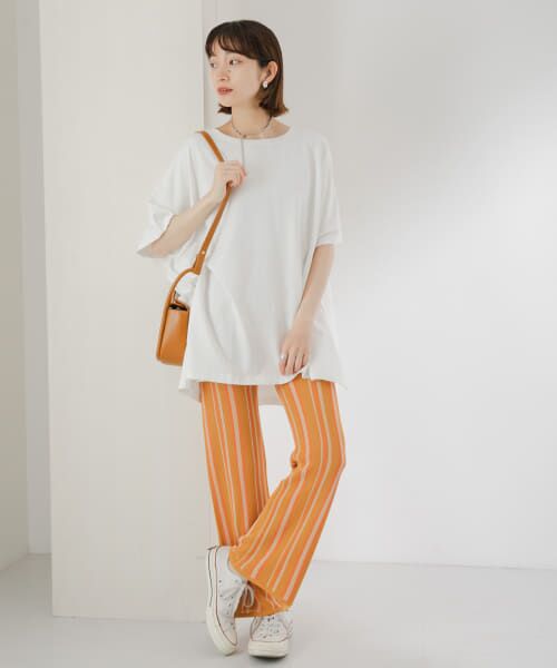 ＊＊KBF / ケービーエフ その他パンツ | マルチストライプニットパンツ（ORANGE）