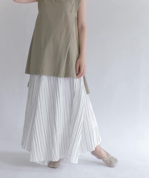 ＊＊KBF / ケービーエフ スカート | ボリュームワッシャー加工スカート（STRIPE）