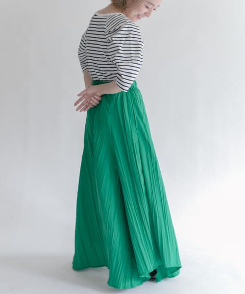 ＊＊KBF / ケービーエフ スカート | ボリュームワッシャー加工スカート（GREEN）