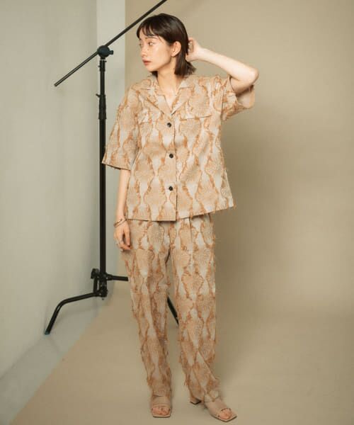 KBFシアージャガードワイドパンツ☆新品 ケービーエフ KBF シアージャガードワイドパンツ （ORANGE MIX